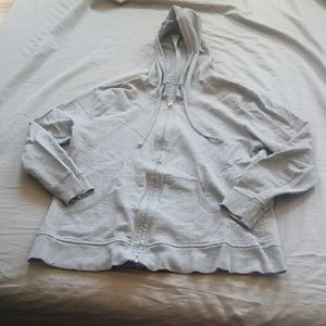 Hanes zippered grey hoodie large